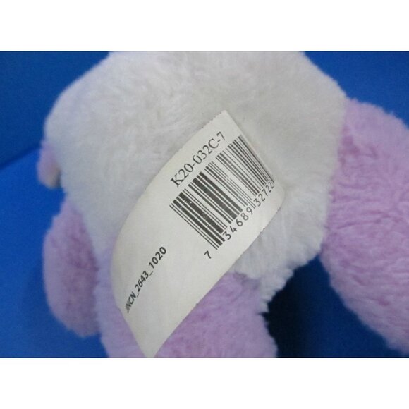 Walmart  Pastel Purple White Plush Cow Stuffed Animal W/Rainbow Bow 9" - Picture 4 of 5
